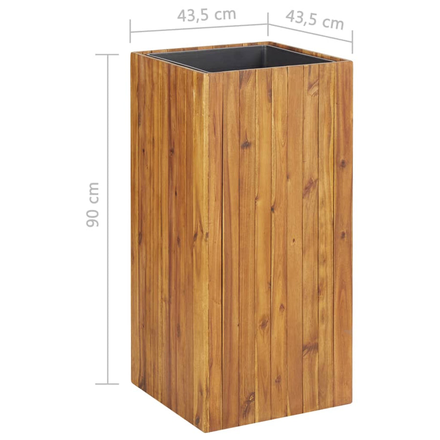 Plantenbak verhoogd 43,5x43,5x90 cm massief acaciahout