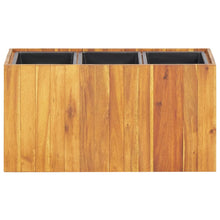 Plantenbak Verhoogd Met 3 Potten Massief Acaciahout 66.5 x 25 x 35 cm