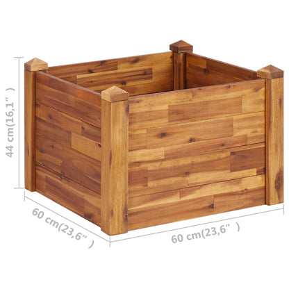 Plantenbak verhoogd 60x60x44 cm massief acaciahout