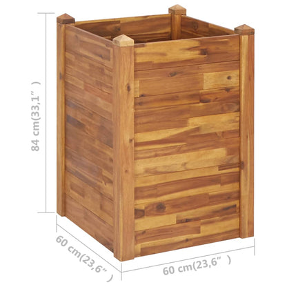 Plantenbak verhoogd 60x60x84 cm massief acaciahout