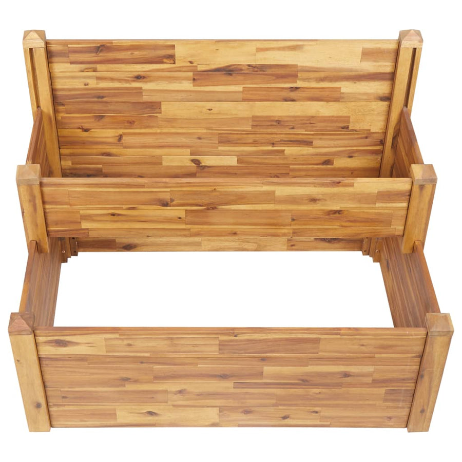 Plantenbak 2-laags 110x75x84 cm massief acaciahout