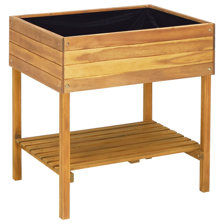 Plantenbak Verhoogd 78,5X58,5X78,5 Cm Massief Acaciahout 78.5 x 58.5 x 78.5 cm