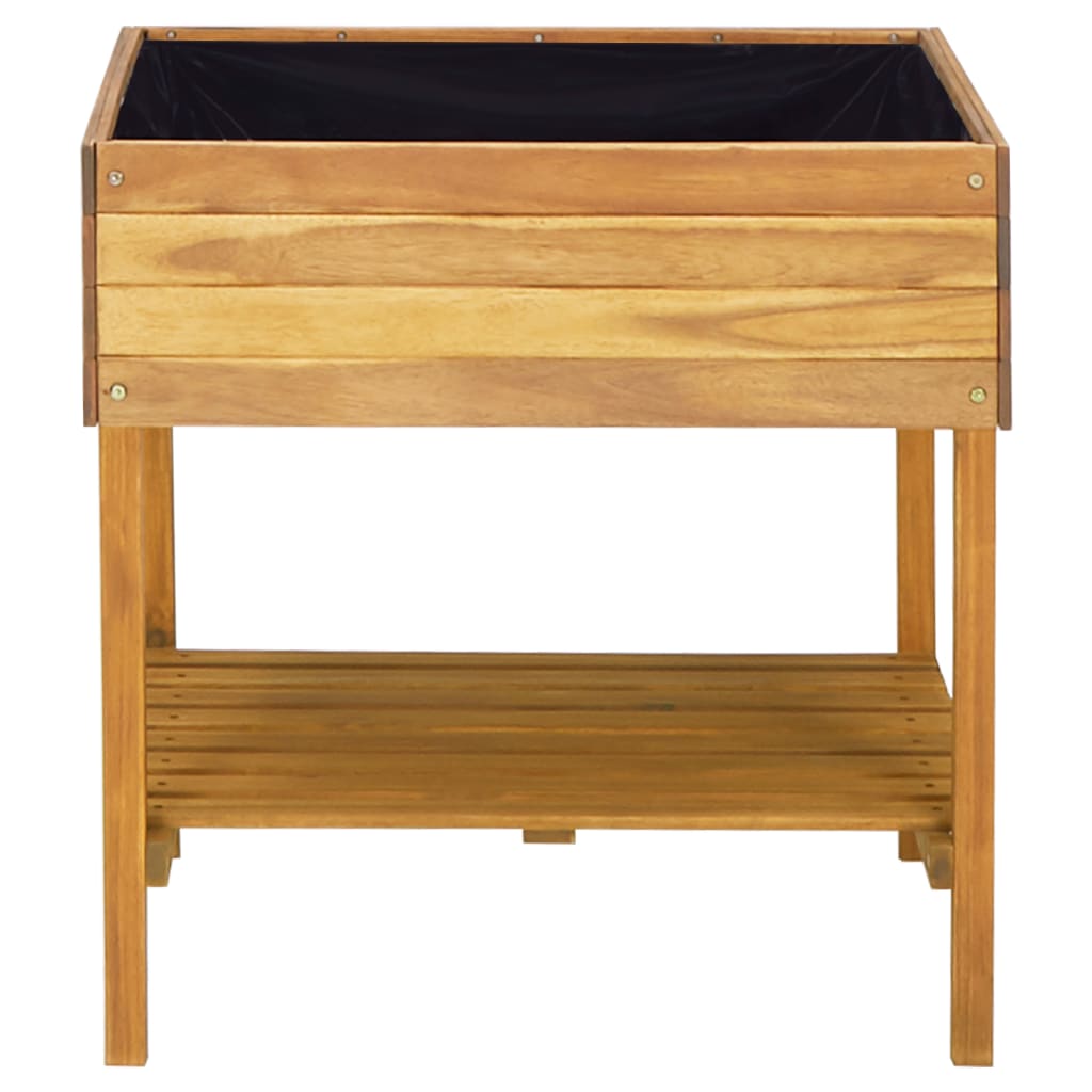 Plantenbak Verhoogd 78,5X58,5X78,5 Cm Massief Acaciahout 78.5 x 58.5 x 78.5 cm