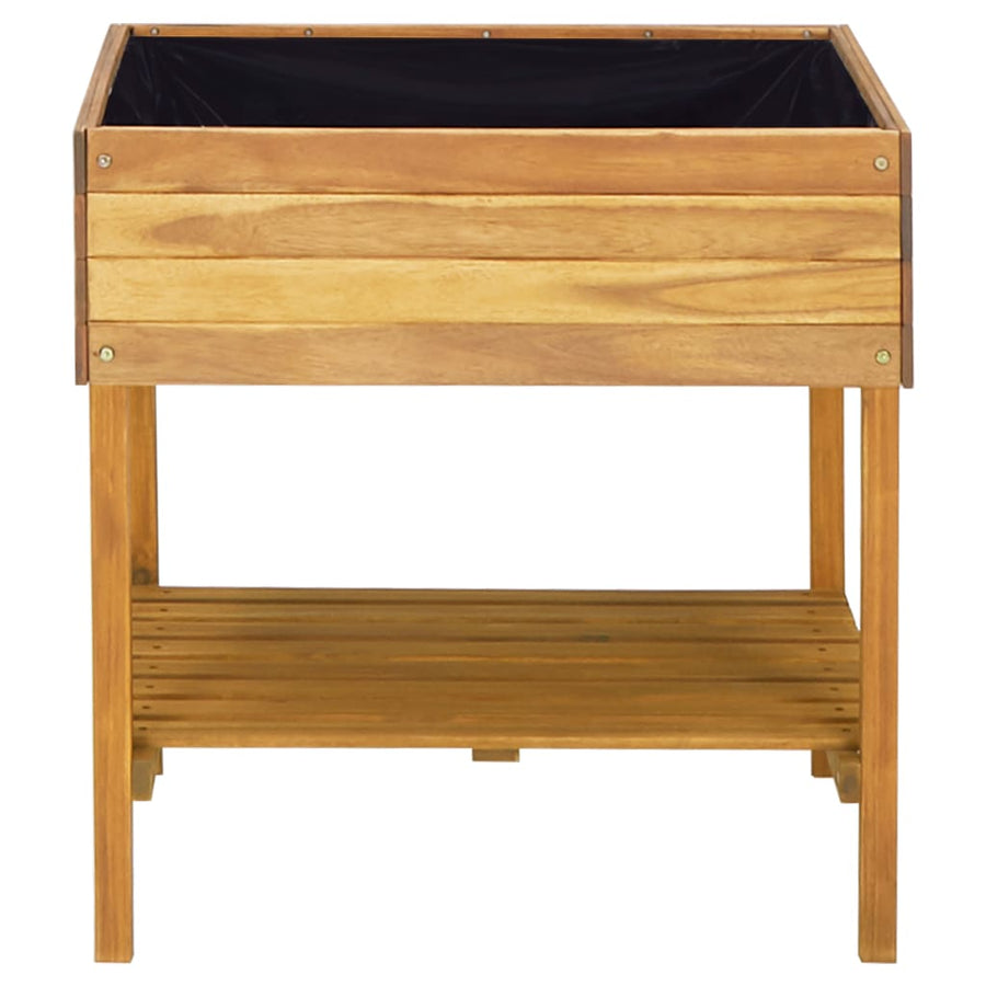 Plantenbak Verhoogd 78,5X58,5X78,5 Cm Massief Acaciahout 78.5 x 58.5 x 78.5 cm