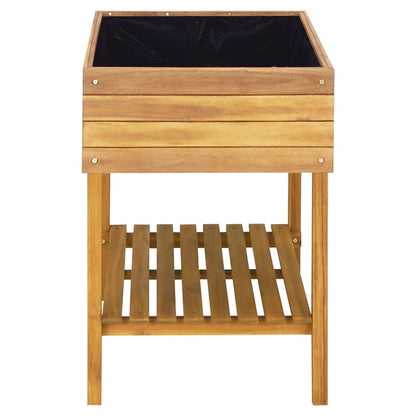 Plantenbak Verhoogd 78,5X58,5X78,5 Cm Massief Acaciahout 78.5 x 58.5 x 78.5 cm
