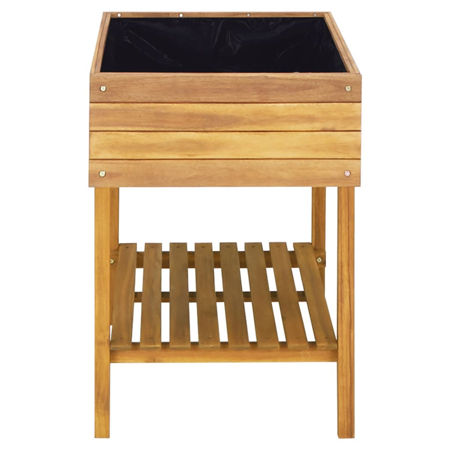Plantenbak Verhoogd 78,5X58,5X78,5 Cm Massief Acaciahout 78.5 x 58.5 x 78.5 cm