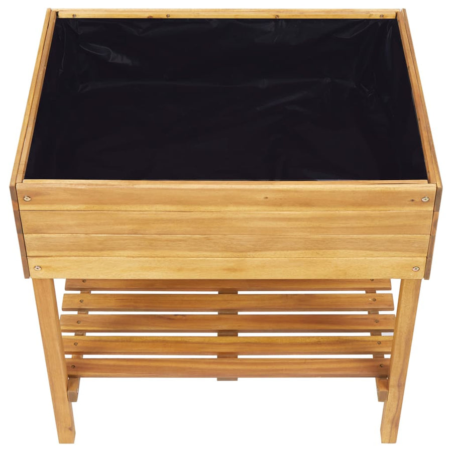Plantenbak Verhoogd 78,5X58,5X78,5 Cm Massief Acaciahout 78.5 x 58.5 x 78.5 cm