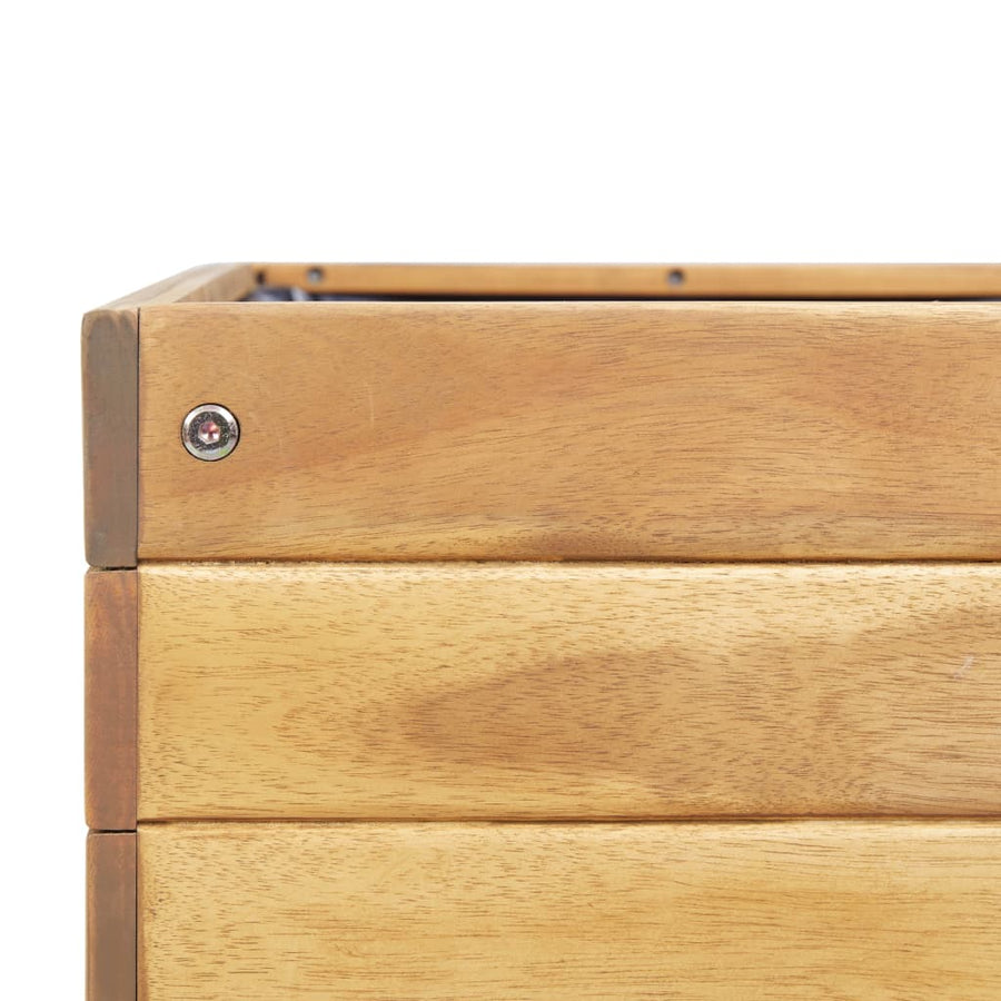 Plantenbak Verhoogd 78,5X58,5X78,5 Cm Massief Acaciahout 78.5 x 58.5 x 78.5 cm