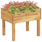 Raised planter 50x40x45 cm solid acacia wood