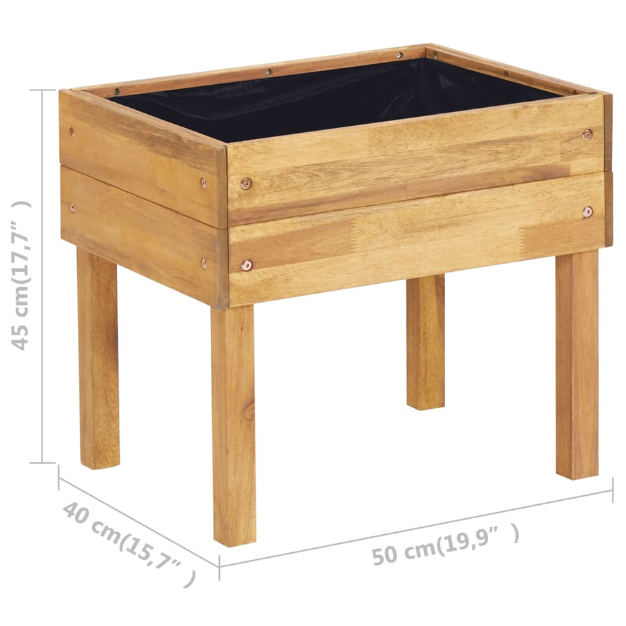 Plantenbak Verhoogd Massief Acaciahout 50 x 40 x 45 cm