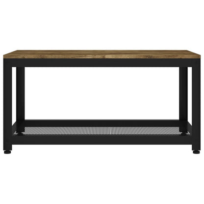 Salontafel 90X45X45 Cm Mdf En Ijzer Donkerbruin En Zwart