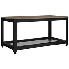 Salontafel 90X45X45 Cm Mdf En Ijzer En Zwart Grijs