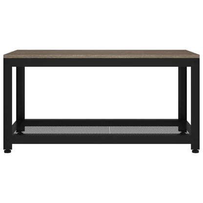 Salontafel 90X45X45 Cm Mdf En Ijzer En Zwart Grijs