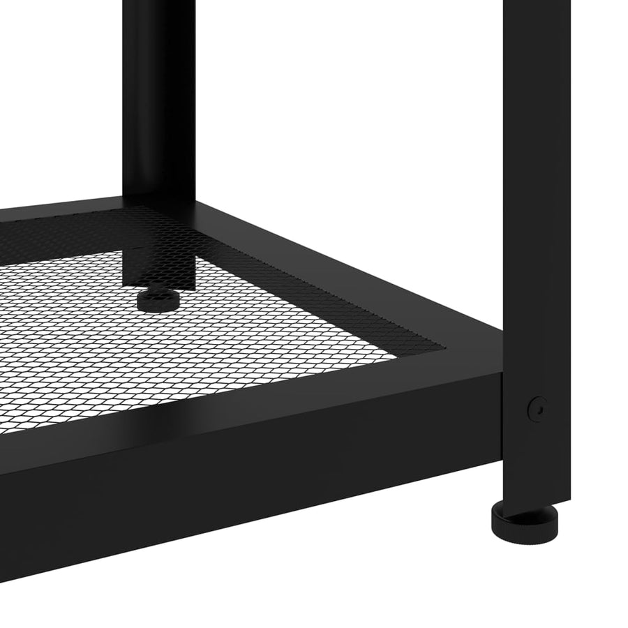 Salontafel 90X45X45 Cm Mdf En Ijzer En Zwart Grijs