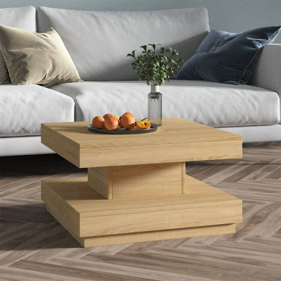 Salontafel 60X60X35 Cm Mdf Lichtbruin
