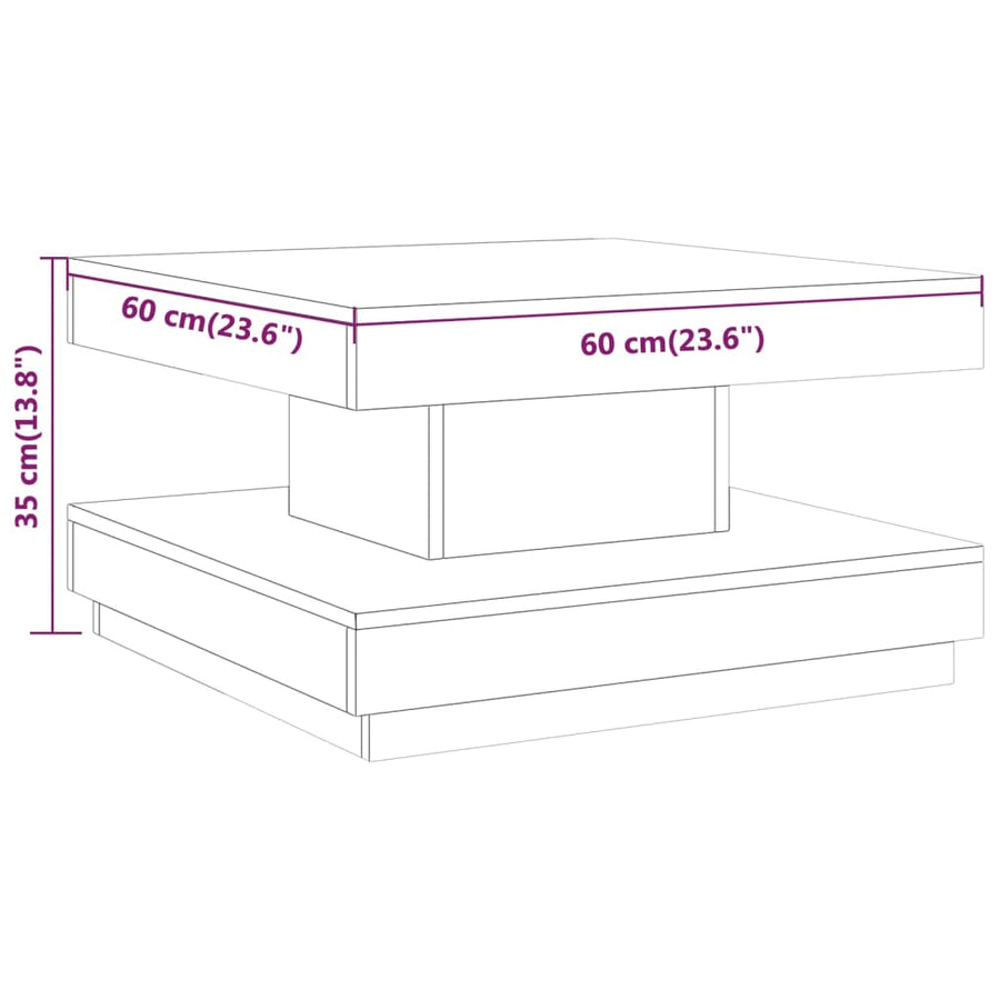 Salontafel 60X60X35 Cm Mdf Grijs