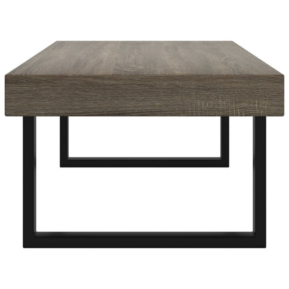 Salontafel 120X60X40 Cm Mdf En Ijzer Grijs En Zwart