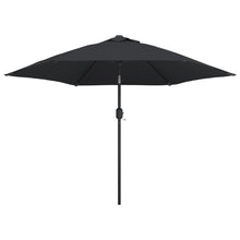 Parasol Met Metalen Paal 300 Cm Zwart