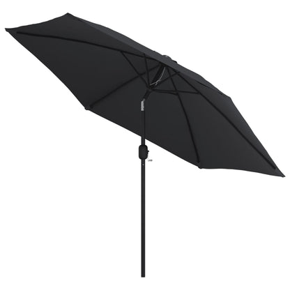 Parasol Met Metalen Paal 300 Cm Zwart