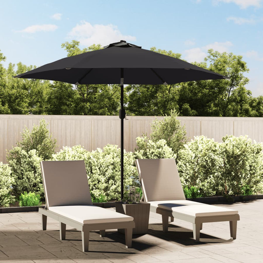 Parasol Met Metalen Paal 300 Cm Zwart