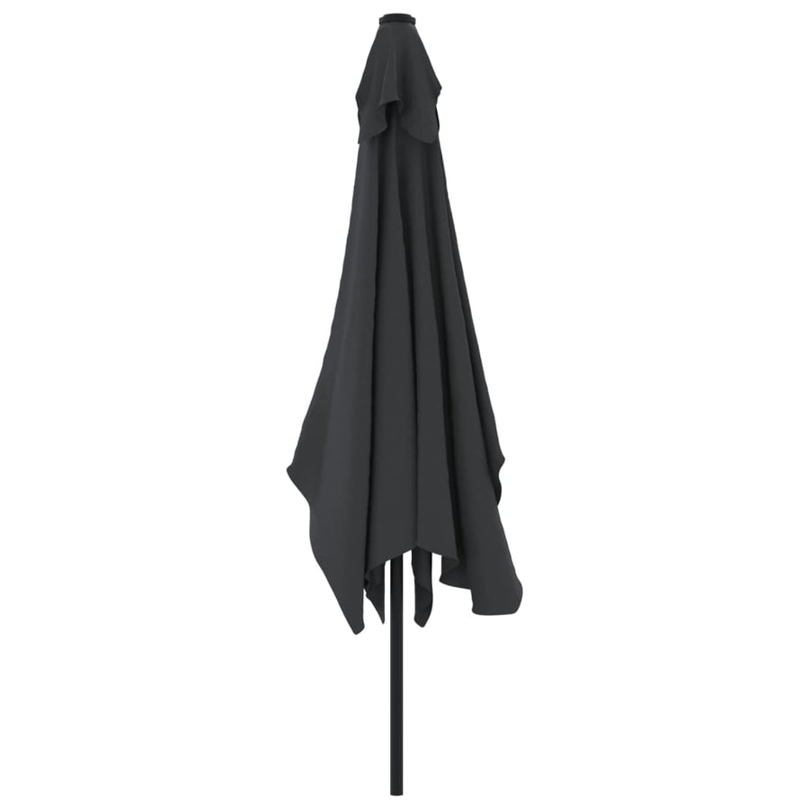 Parasol Met Metalen Paal 300X200 Cm Zwart
