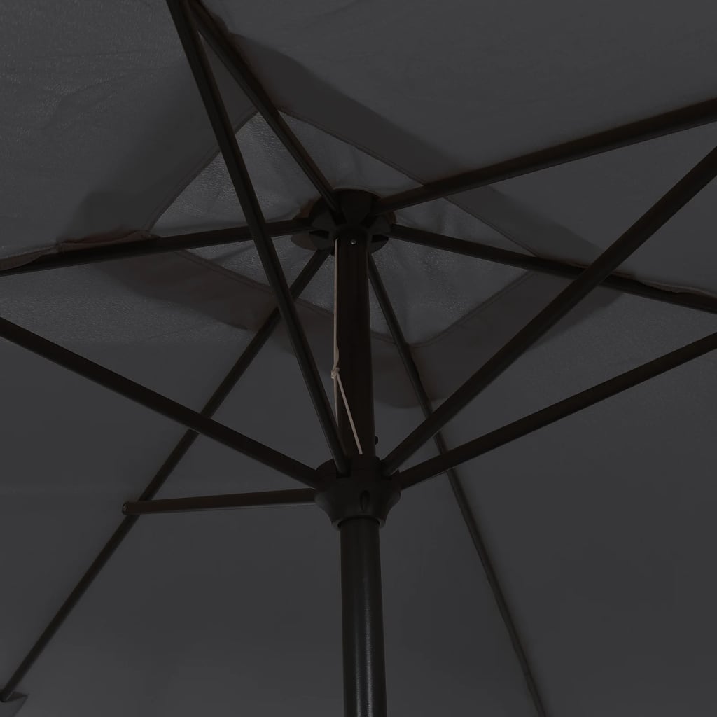 Parasol Met Metalen Paal 300X200 Cm Zwart