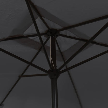 Parasol Met Metalen Paal 300X200 Cm Zwart