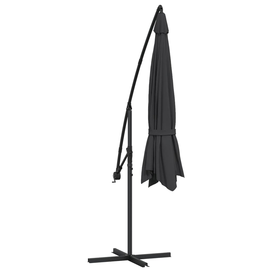 Zweefparasol Met Aluminium Paal 350 Cm Zwart