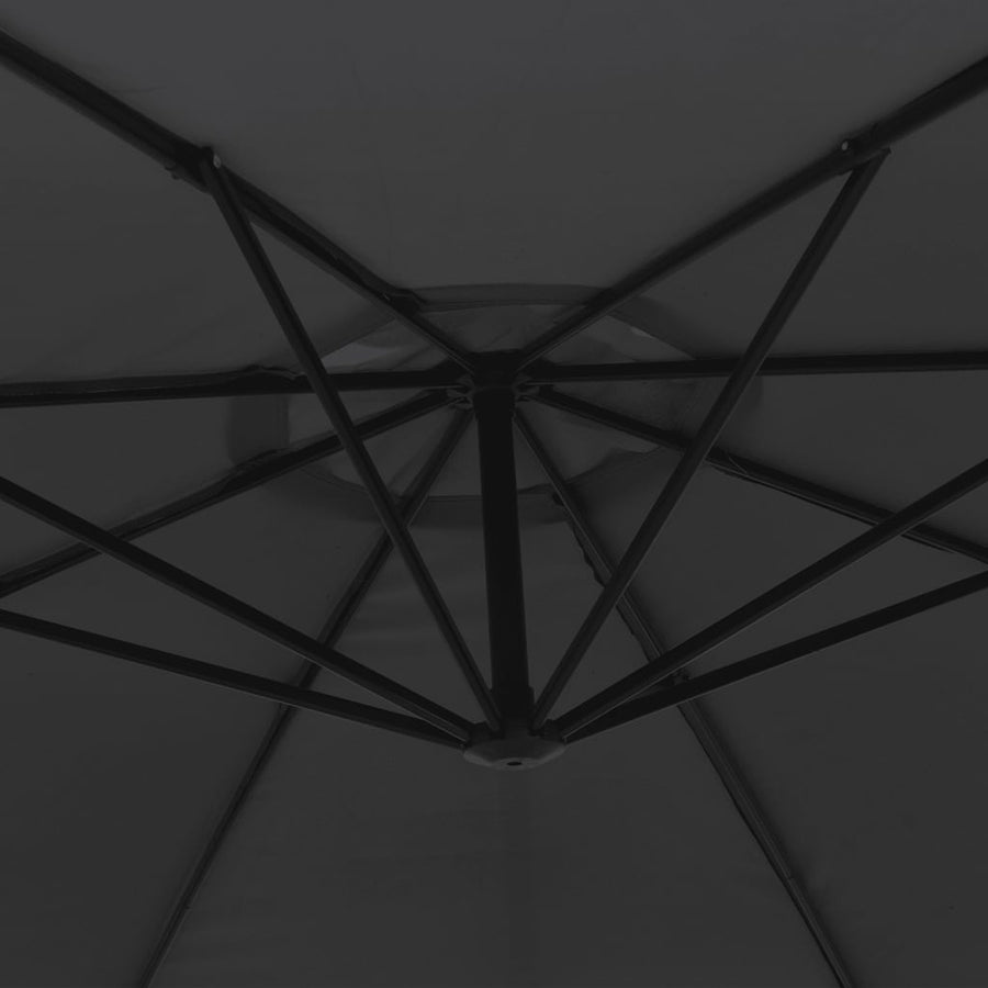 Zweefparasol Met Aluminium Paal 350 Cm Zwart