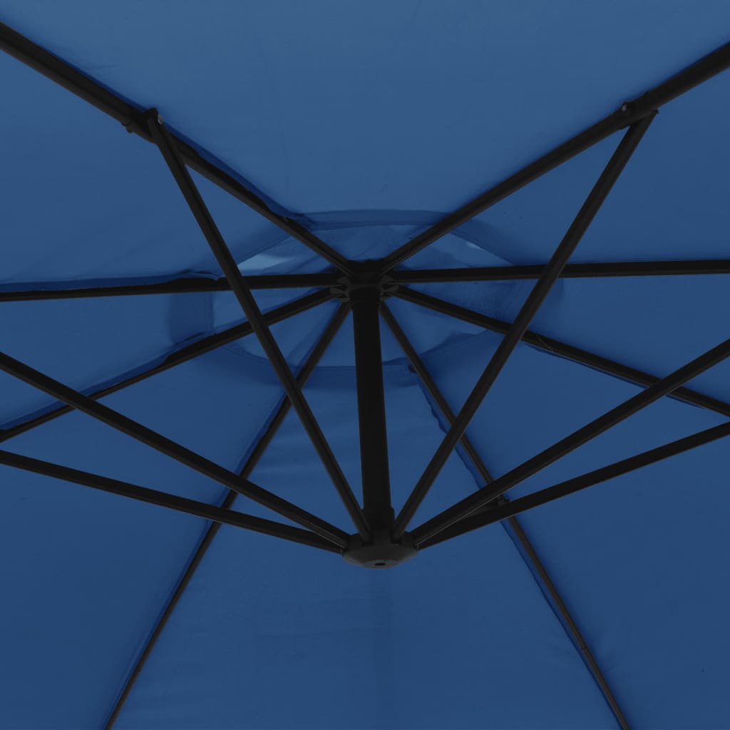 Zweefparasol Met Aluminium Paal 350 Cm Blauw
