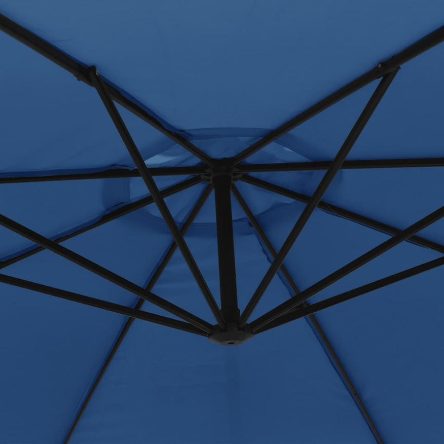Zweefparasol Met Aluminium Paal 350 Cm Blauw