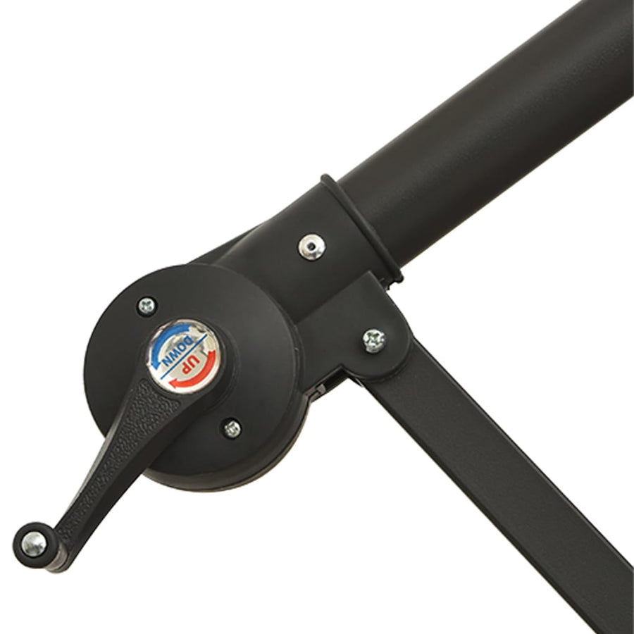 Zweefparasol Met Led-Verlichting En Stalen Paal Blauw 300 cm Azuurblauw