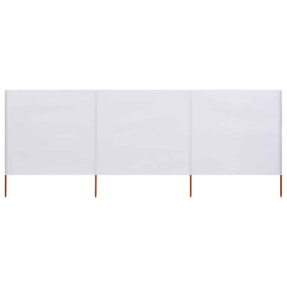 Windscherm 3-Panelen Stof 400 x 80 cm Zandwit