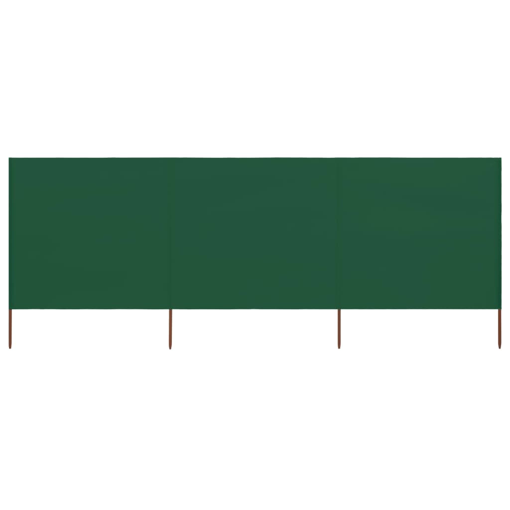 Windscherm 3-Panelen Stof 400 x 80 cm Groen