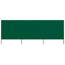 Windscherm 3-Panelen Stof 400 x 80 cm Groen