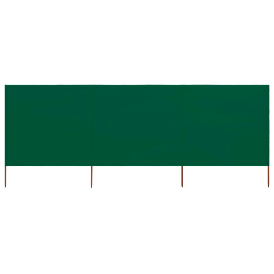 Windscherm 3-Panelen Stof 400 x 80 cm Groen