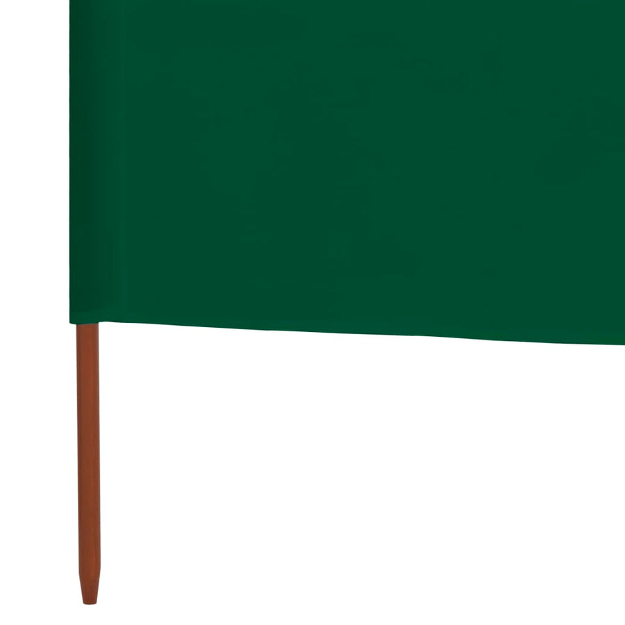 Windscherm 3-Panelen Stof 400 x 80 cm Groen