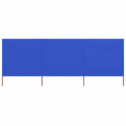 Windscherm 3-panelen 400x120 cm azuurblauw