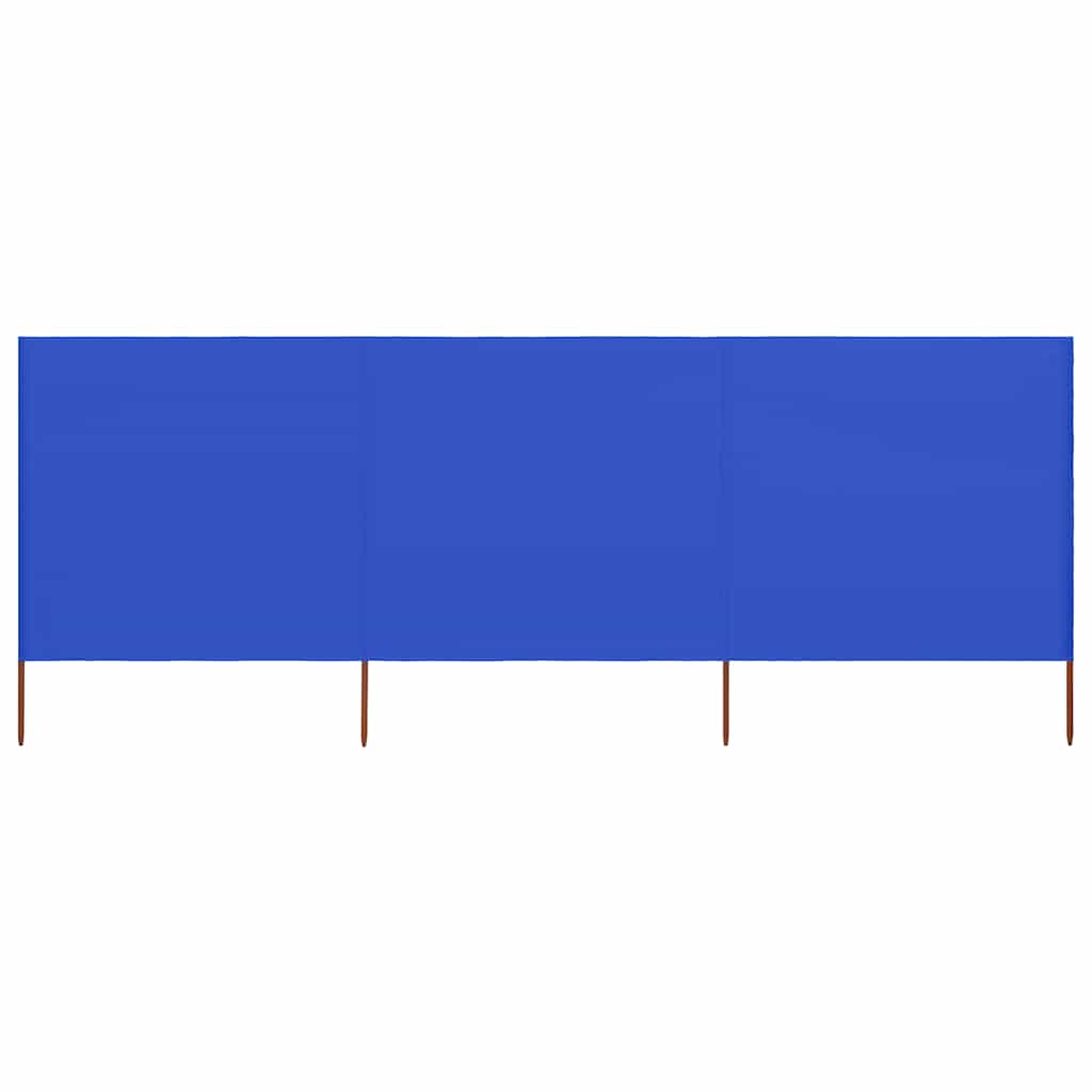 Windscherm 3-panelen 400x120 cm stof azuurblauw