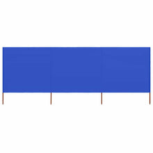 Windscherm 3-panelen 400x120 cm stof azuurblauw