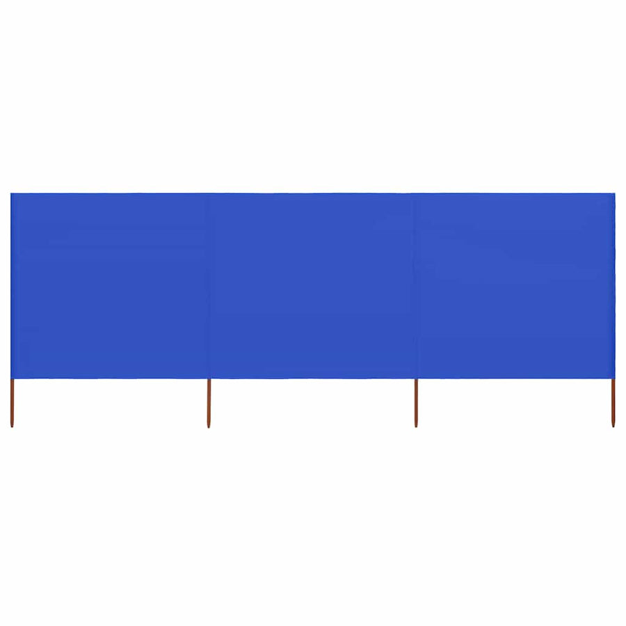Windscherm 3-panelen 400x120 cm stof azuurblauw