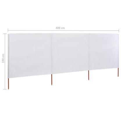 Windscherm 3-Panelen Stof 400 x 160 cm