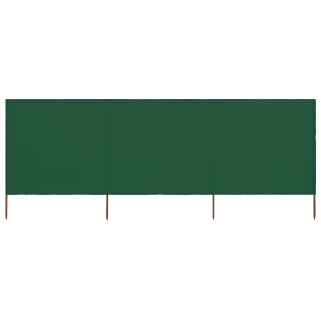 Windscherm 3-Panelen Stof 400 x 160 cm Groen
