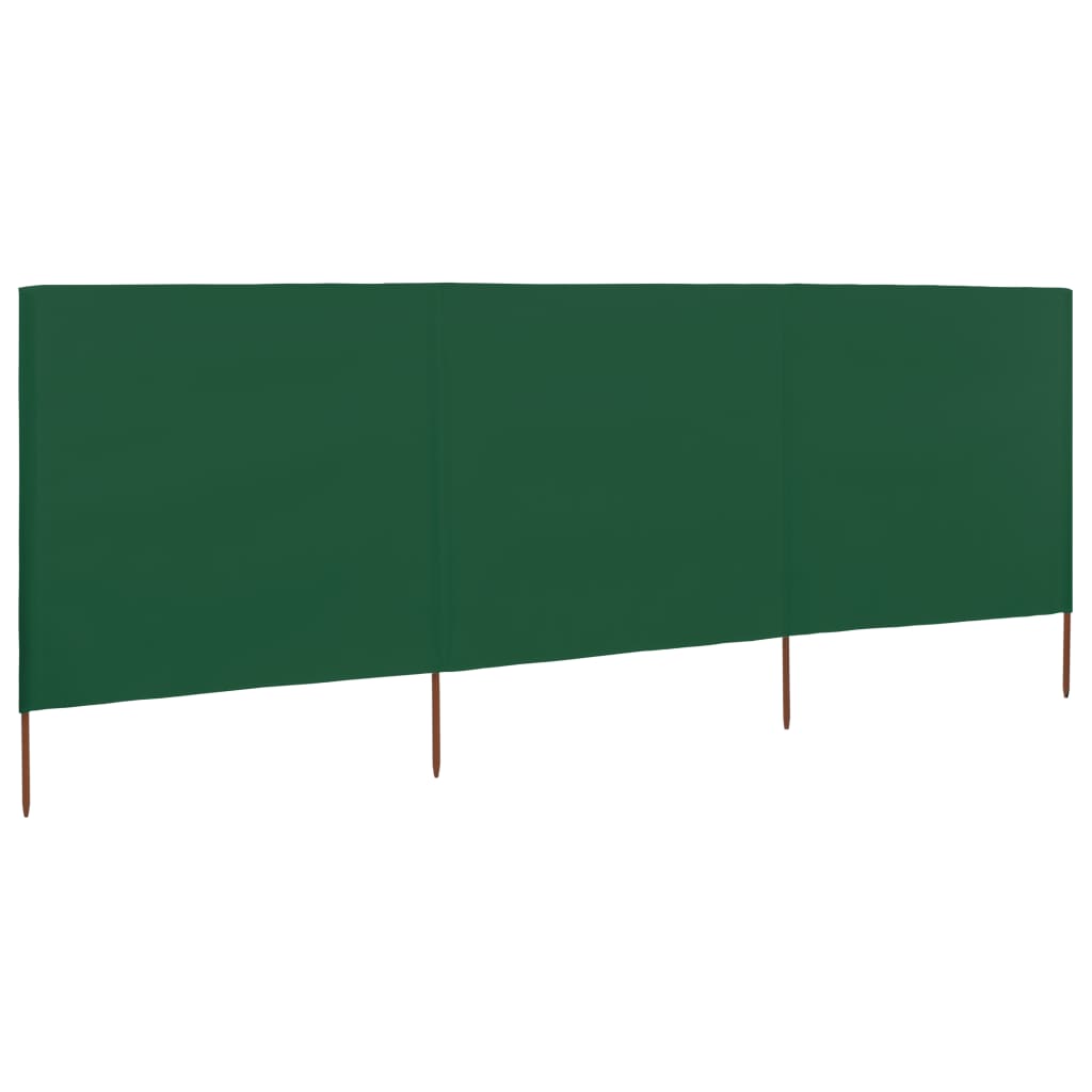Windscherm 3-Panelen Stof 400 x 160 cm Groen