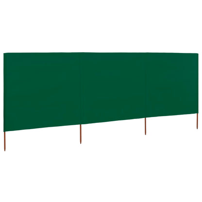 Windscherm 3-Panelen Stof 400 x 160 cm Groen