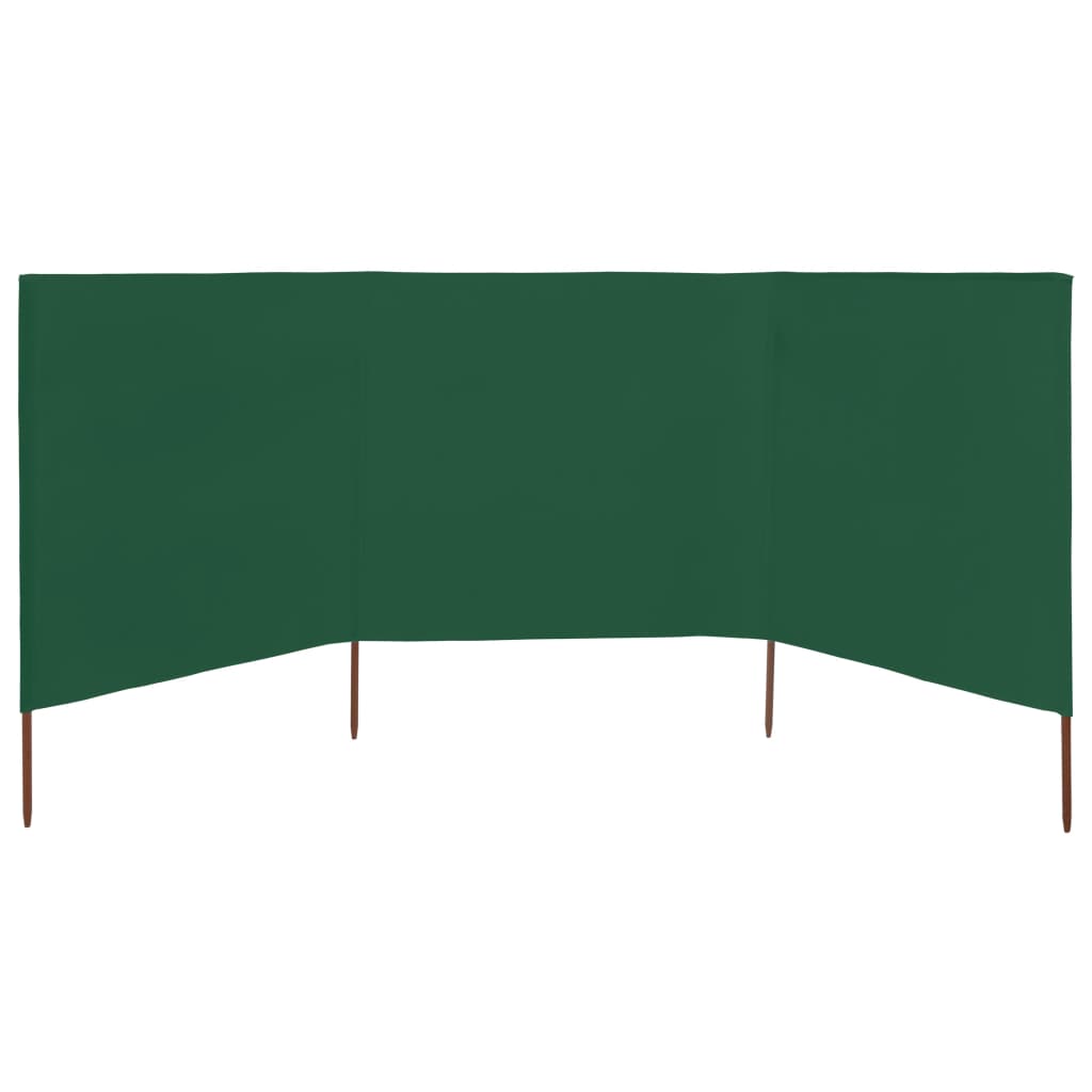 Windscherm 3-Panelen Stof 400 x 160 cm Groen