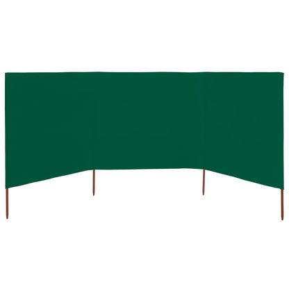 Windscherm 3-Panelen Stof 400 x 160 cm Groen