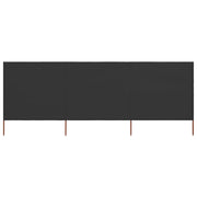 Windscherm 3-panelen 400x160 cm antraciet stof