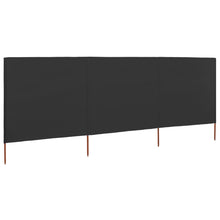 Windscherm 3-Panelen Stof 400 x 160 cm Antraciet