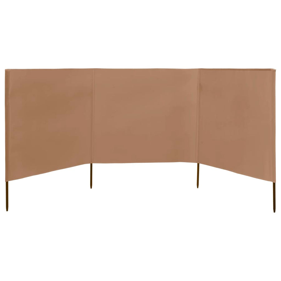 Windscherm 3-Panelen Stof 400 x 160 cm Taupe